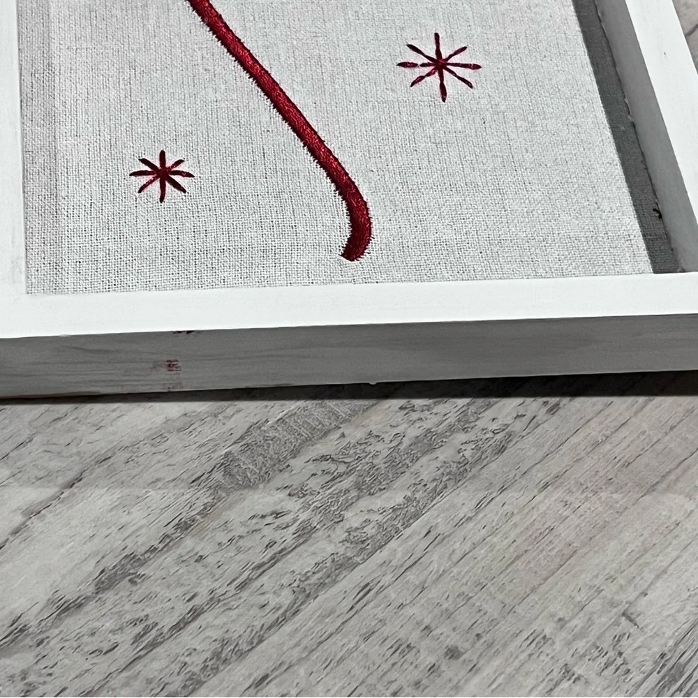White and Red 'Believe' Christmas Wall Art